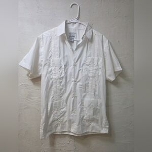 Cubavera Men's White Casual Button Down Shirt